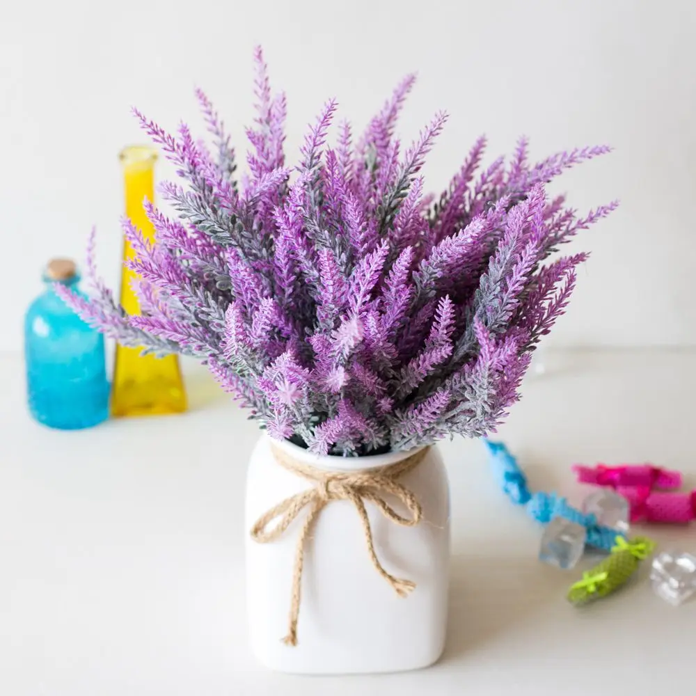 1pc Plastic Romantic Artificial Lavender Flower Simulation Fake Flowers Bouquet Wedding Birthday Party Home Decoration | Дом и сад