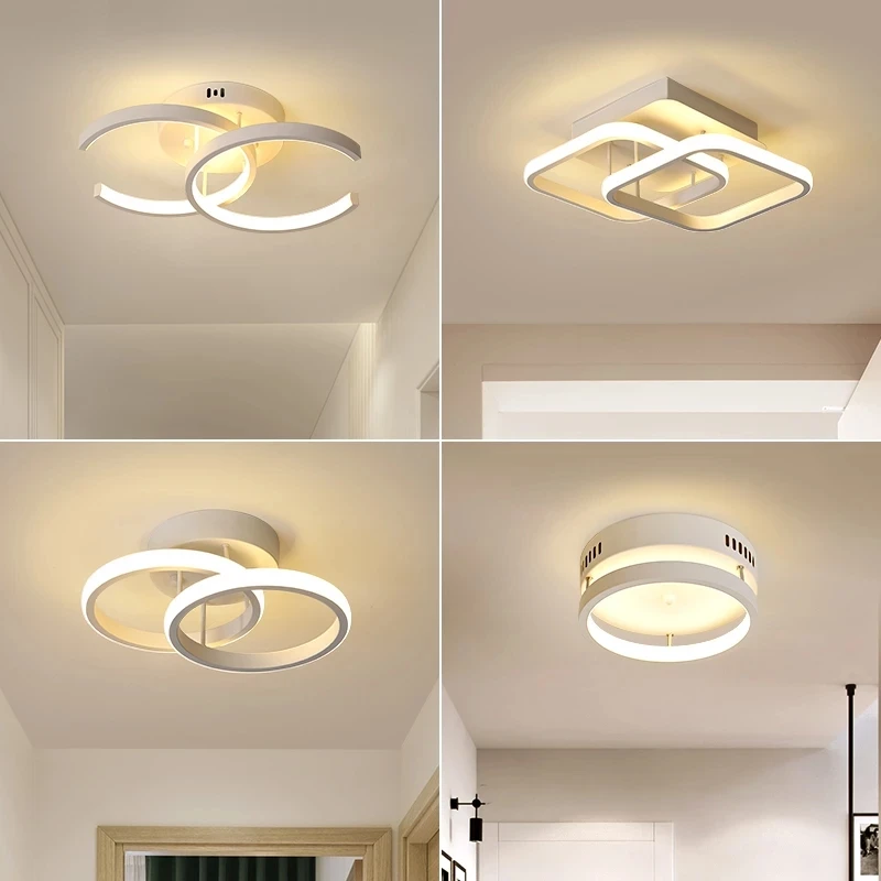 

Modern LED Ceiling lights for living room Hallway Balcony Corridor Bedroom Aisle Home Black White LED Ceiling Lamp 110V/220V