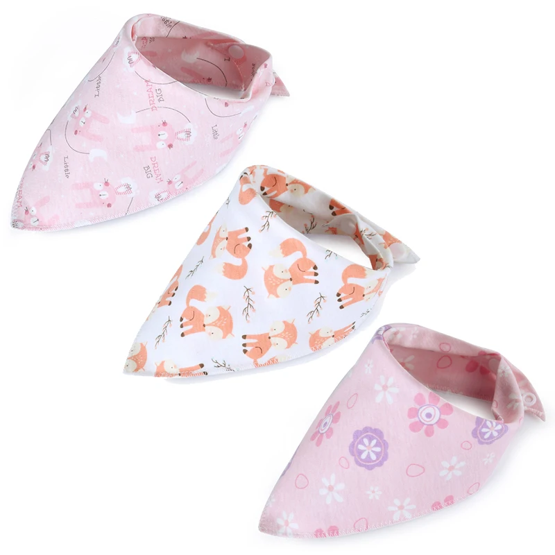 3 шт. бандана для малышей мягкие нагрудники из натурального хлопка детский
