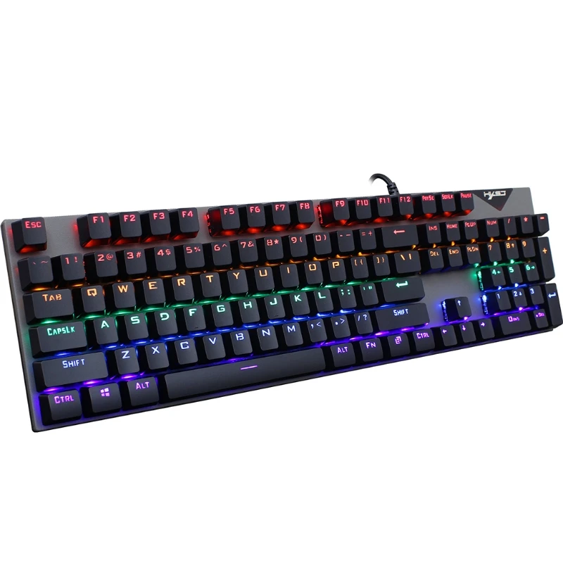 

Mechanical Keyboard Wired 104 Keys Gaming Keyboard RGB LED Wired Backlight Keyboard for Computer Desktop