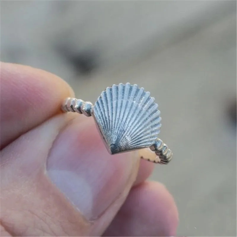 

Bohemian Women Ring Shell Design Cute Female Ring Jewelry Accessories Gift