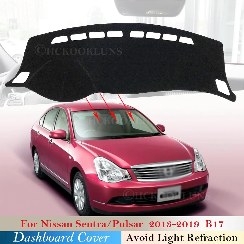 

Защитная накладка на приборную панель для Nissan Sentra B17 2013 ~ 2019 Pulsar Sylphy, автомобильные аксессуары, приборная панель коврик от солнца 2018