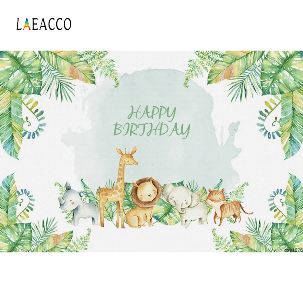 Laeacco фоны для вечеринки в стиле сафари джунглях тропические листья трава день