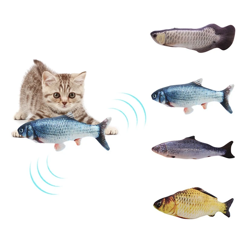 30 см игрушка для кошек симуляции рыбы кошка мята USB зарядка серебро Arowana товары