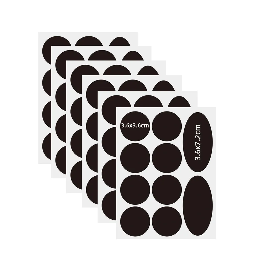 60pcs Round Oval 60 шт. водонепроницаемый стикер для специй, Баночки, наклейка s Наклейка для кухни, наклейка для хранения, бутылка-органайзер, баночка, джем, доска, этикетки для специй, бирки - Цвет: 60pcs Round Oval