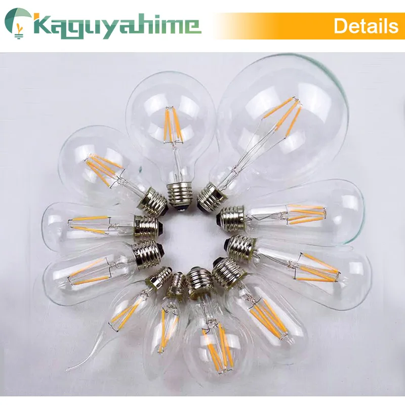 Светодиодная лампа Эдисона Kaguyahime E27 220 в E14 светодиодсветодиодный ретро G95