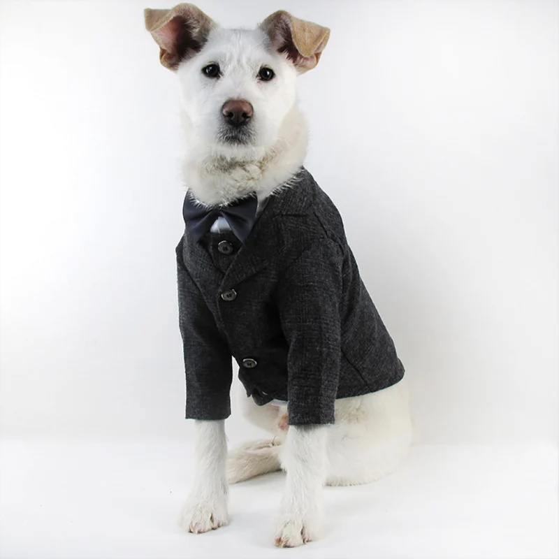

Gentleman Dog Clothes Wedding Formal Vest For Small Dogs Tuxedo Pet Outfit Halloween Christmas Costume