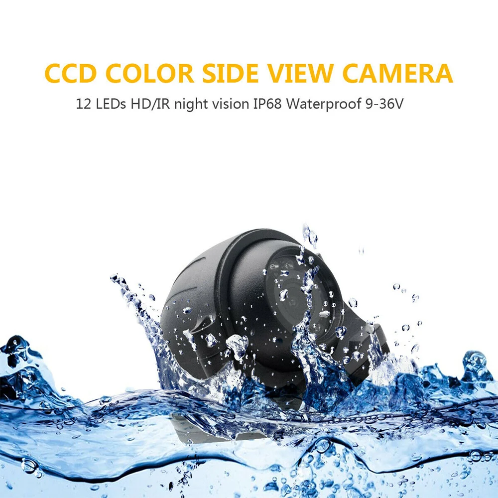 

12V 24V Side View Camera Heavy Duty CCD IR Color 4Pin HD infrared Night Vision Camera For Caravan Truck Trailer