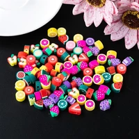 30pcslot mixed colors fruit shape clay spacer beads polymer clay beads for jewelry making diy handmade necklace bracelet beads