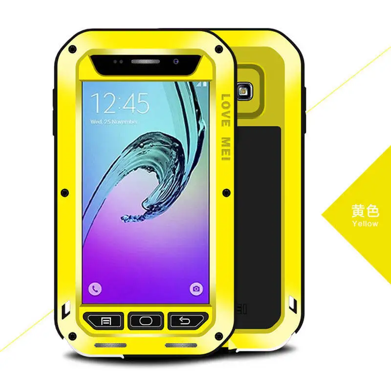 Yellow С Gorrila стеклянная крышка для samsung A3 чехол A300 противоударный металлический сверхмощный чехол для samsung Galaxy A3 чехол s Броня - Цвет: Yellow
