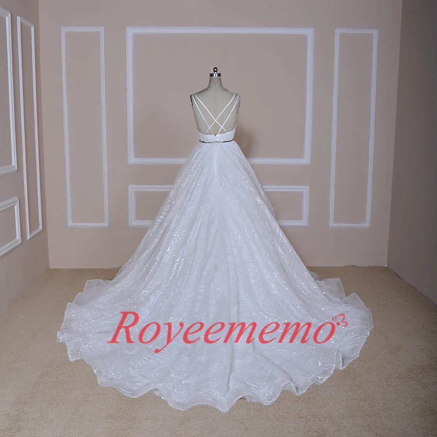 2020 роскошное свадебное платье Royeememo ТРАПЕЦИЕВИДНОЕ без рукавов новый дизайн |