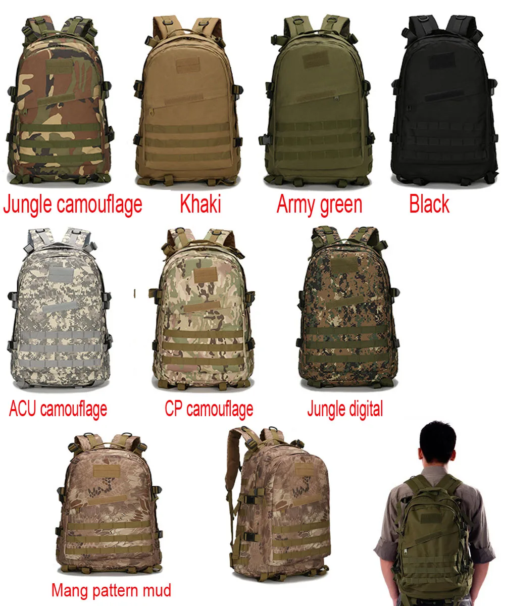 

55L 3D Outdoor Sport Military Tactical climbing mountaineering Backpack Camping Hiking Trekking Rucksack Travel outdoor Bag