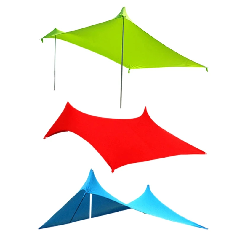 

AD55 Family Beach Sunshade Lightweight Sun Shade Tent with Sandbag Anchors for Park Outdoor Camping Umbrella Beach Tent