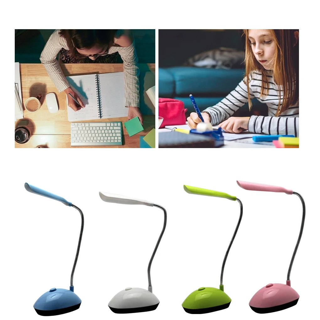 

Lamp LED Lamp Table Desk Lamp Reading Lamp Foldable Dimmable AA Battery Powered Table Light 4 LED Portable Lamp Flexo Book Light