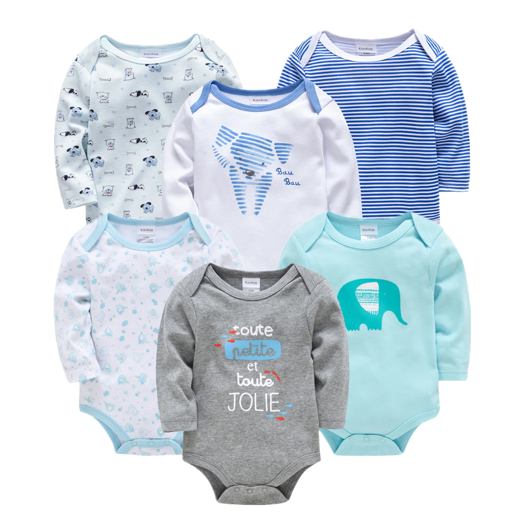 

Unisex Newborn Clothes Cartoon Rompers Cotton Roupa De Bebe 3 6PCS Full Sleeve One Piece Toddler Boy Autumn Spring Baby Clothing