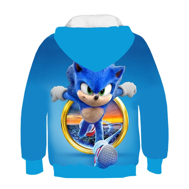 

2020 Fall/Winter Boys and Girls Kids Cool Pullover 3D Hedgehog Sonic Best Selling Casual Children's Hoodie Tops