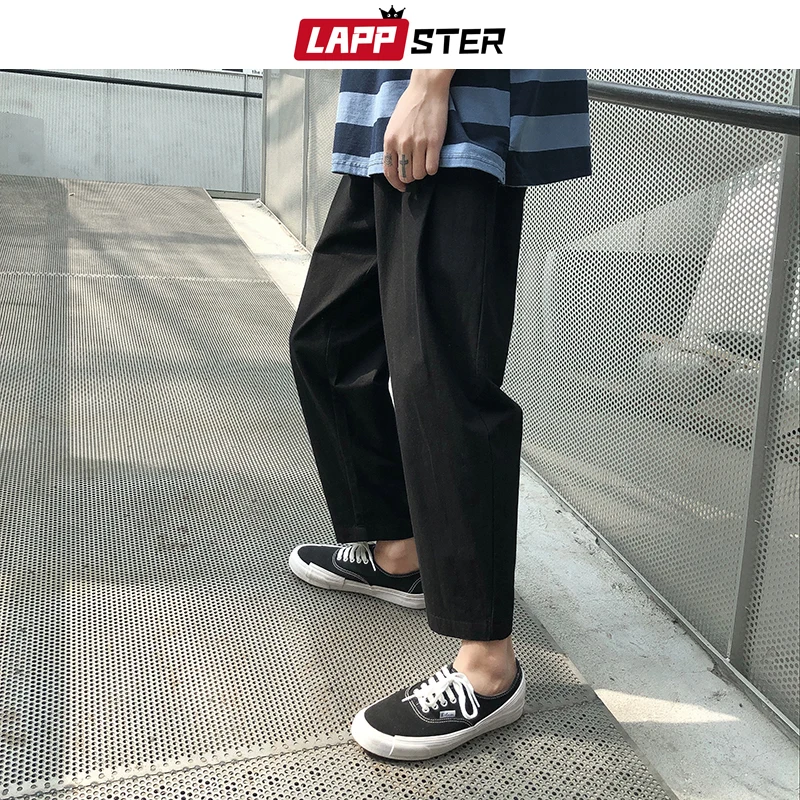 LAPPSTER Мужские Streetwear бегуны Брюки 2019 Mens Hip Hop Black Тренировочные штаны мужчины