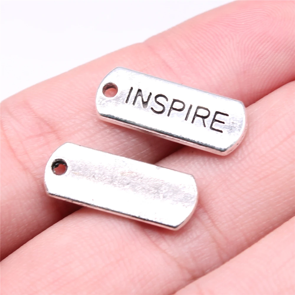

WYSIWYG 10 шт. 21x8 мм Шарм Inspire бирка 3 цвета вдохновляют тегов Подвески Inspire Тег Кулон Подвески для изготовления ювелирных изделий