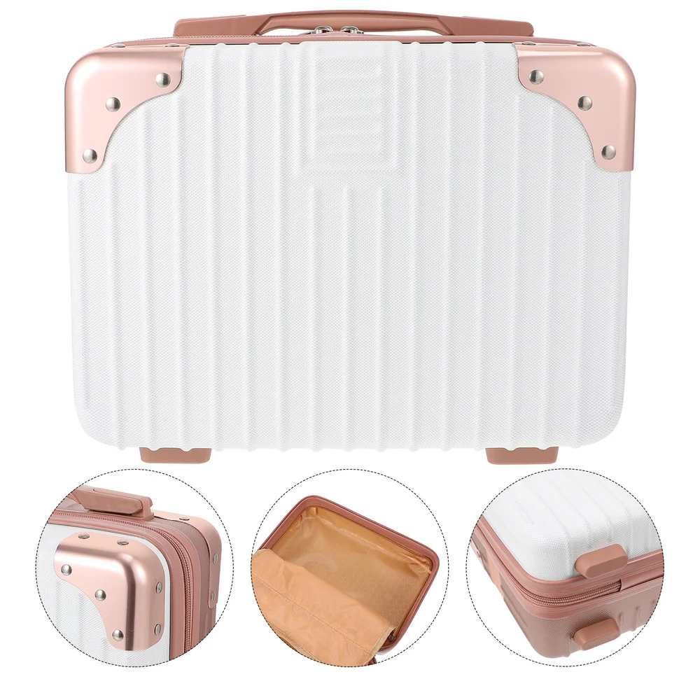 

1Pc Handheld Suitcase Portable Makeup Storage Case Toiletries Case for