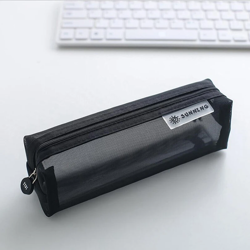 Милая прозрачная канцелярская сумка Студенческая сетчатая Простая