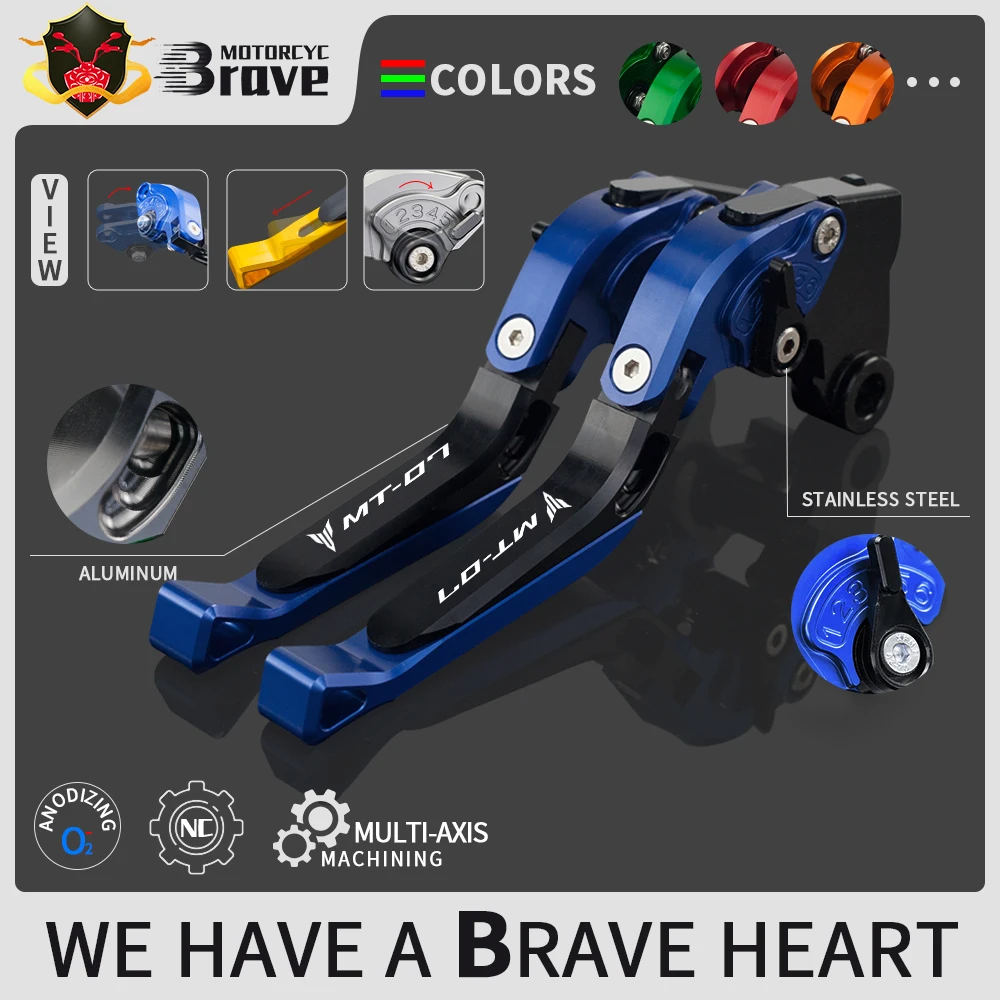 CNC мотоцикл Регулируемая Складная Выдвижная тормоза сцепления рычаги для YAMAHA MT07