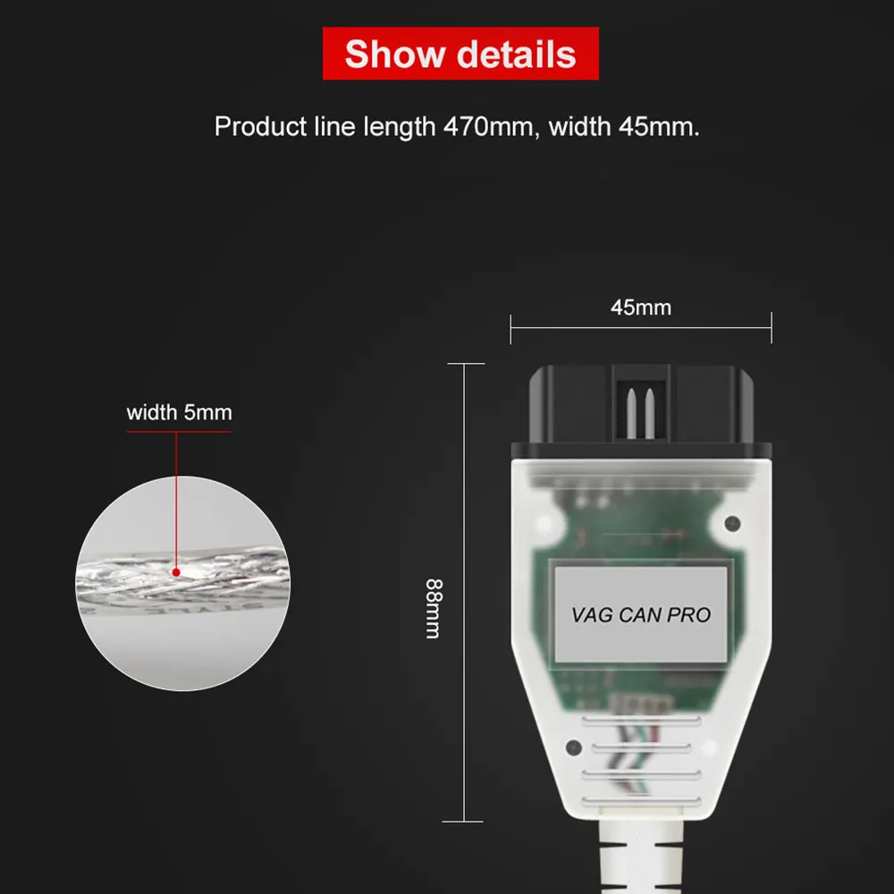 Полезный диагностический инструмент для автомобиля Vag Com Поддержка Can Bus без ключа