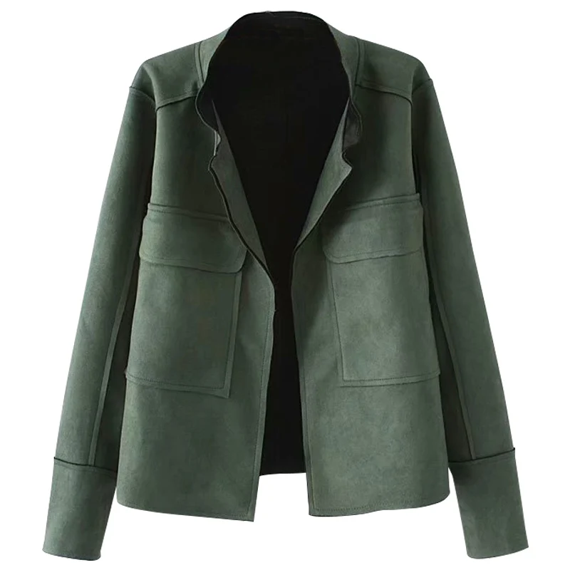 

Spring Autumn Women Faux Leather Jacket Ladies Casual Loose Soft Suede Motorcycle Punk Leather Coat Female Cardigan Outerwear