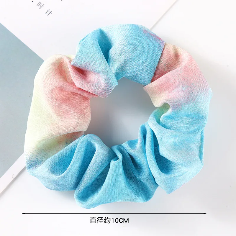 

Gradient Color Scrunchie Women Girls Elastic Hair Rubber Band Accessories for Women Tie Hair Ring Rope Ponytail Holder Headdress