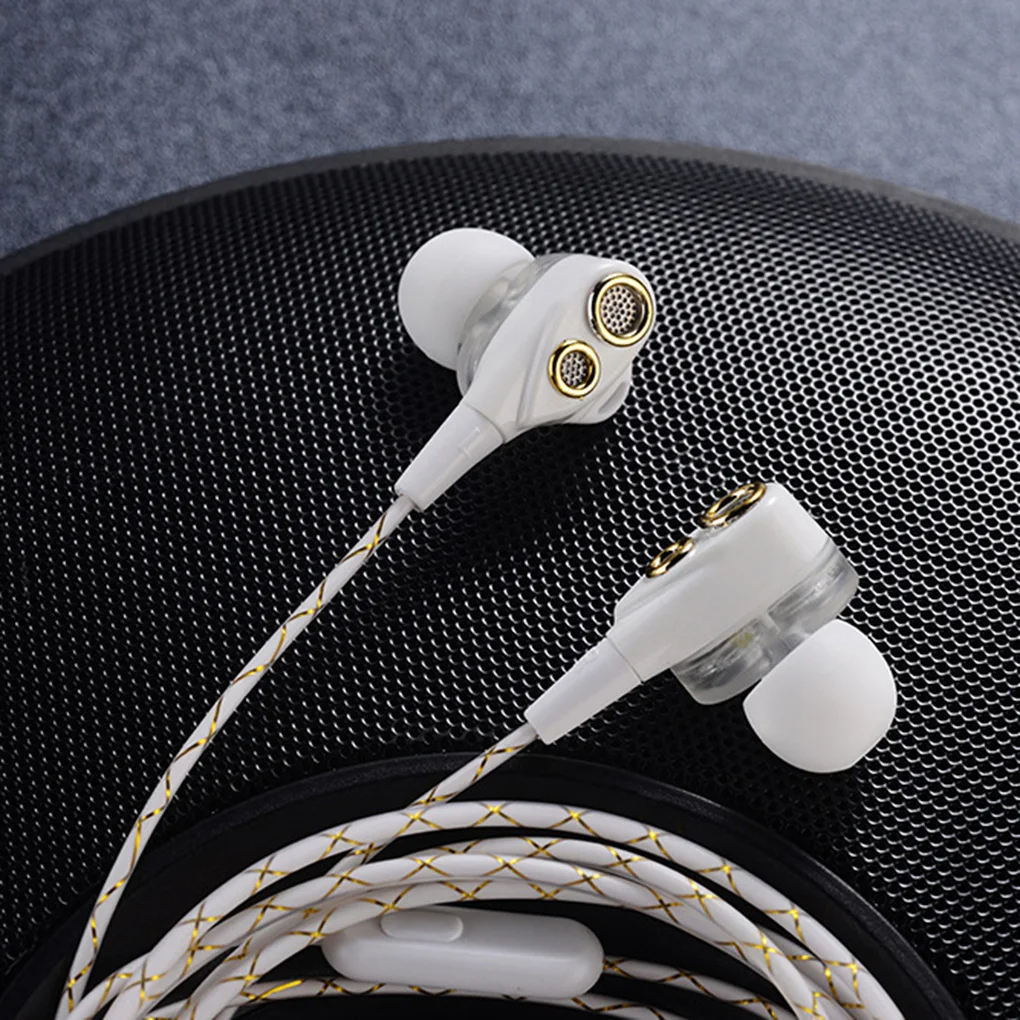 Четыре динамика 6D объемный звук наушники стерео Бас спортивные разъем 3 5 мм