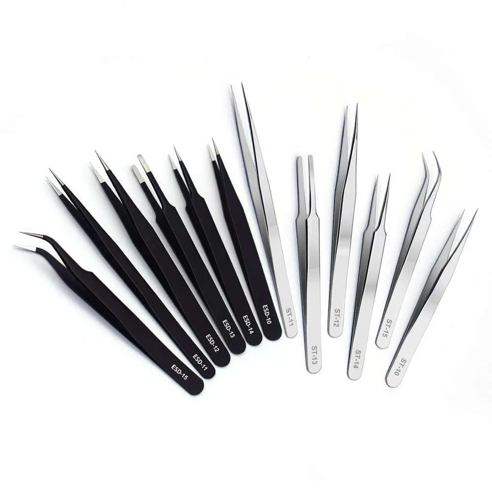 Антистатический пинцет из нержавеющей стали с острыми зажимами медицинского