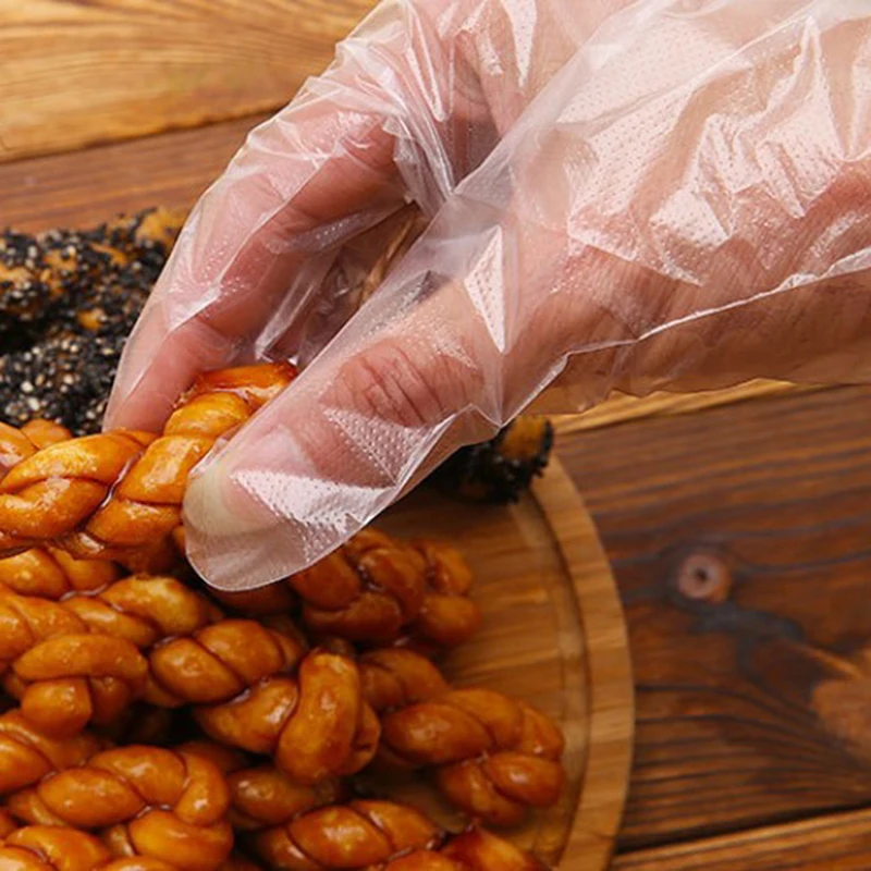 

100 Pcs Eco-friendly Disposable Gloves Kitchen Clear Multi-functional Gloves