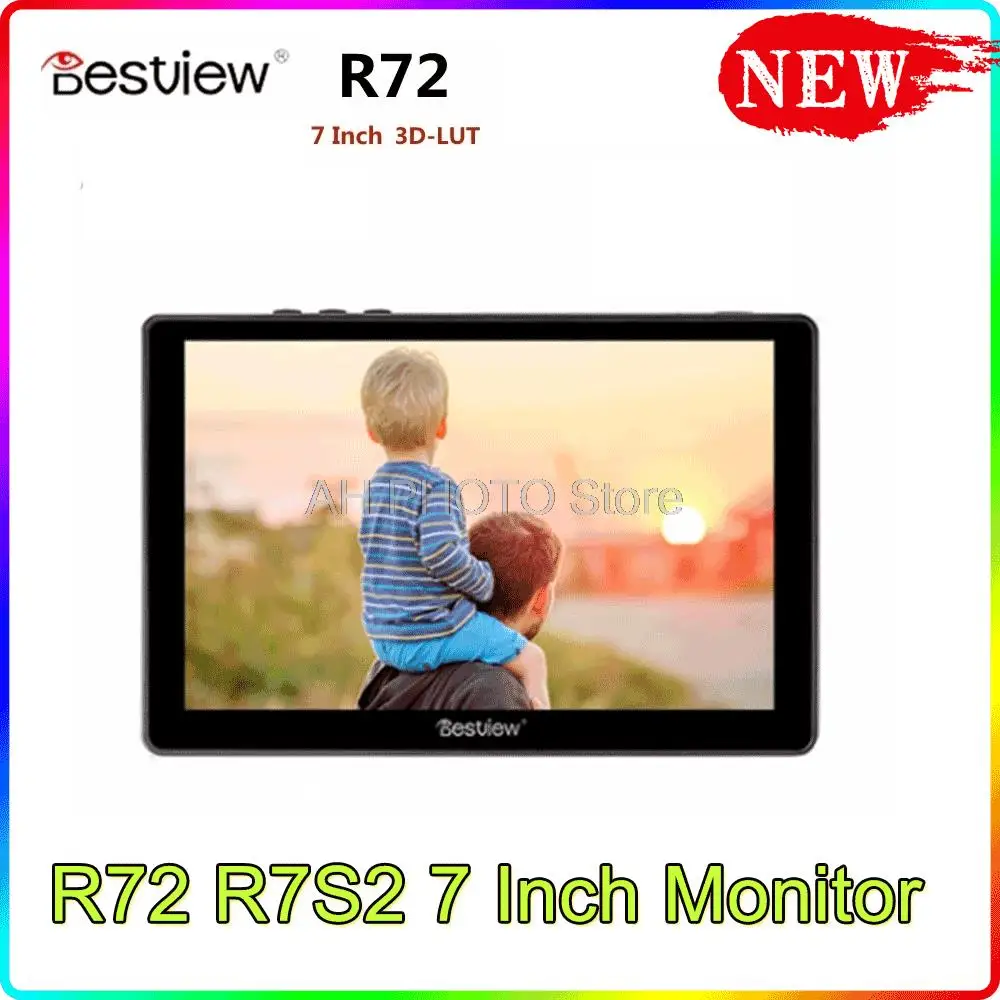 

Besview R72 R7S2 7-дюймовый монитор с полным сенсорным экраном, полевой монитор 1920x1200 4K HDMI/3D LUT DSLR монитор камеры Bestview R72