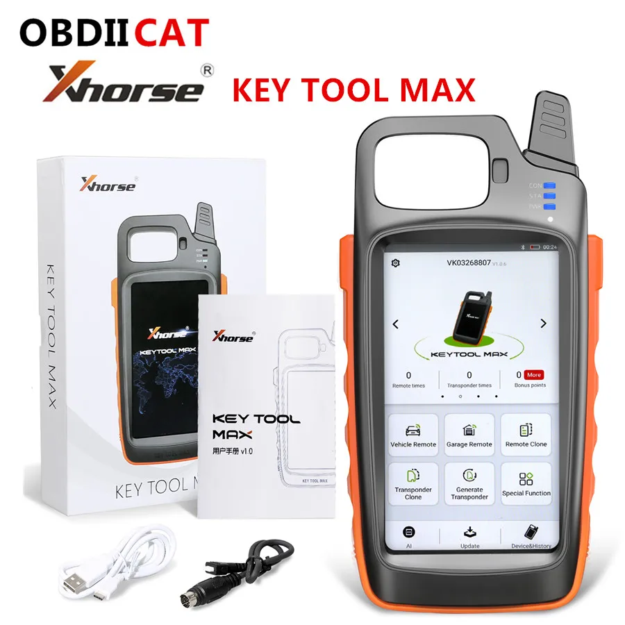 

OBDIICAT Xhorse новейший VVDI ключ инструмент макс с VVDI Мини OBD инструмент Поддержка Bluetooth получить 1 шт. бесплатно XKKF02EN проводной дистанционный ключ