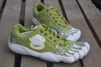 Женские туфли с пятью пальцами Дамская обувь 5 из натуральной кожи пригодная для