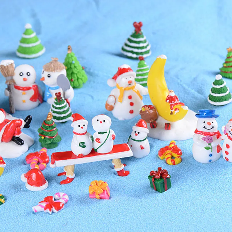 

Diy Resin Crafts Cute Animal Christmas Decorations Micro Landscape Elk Dog Penguin Cattle Table Ornaments for Home Xmas Layout