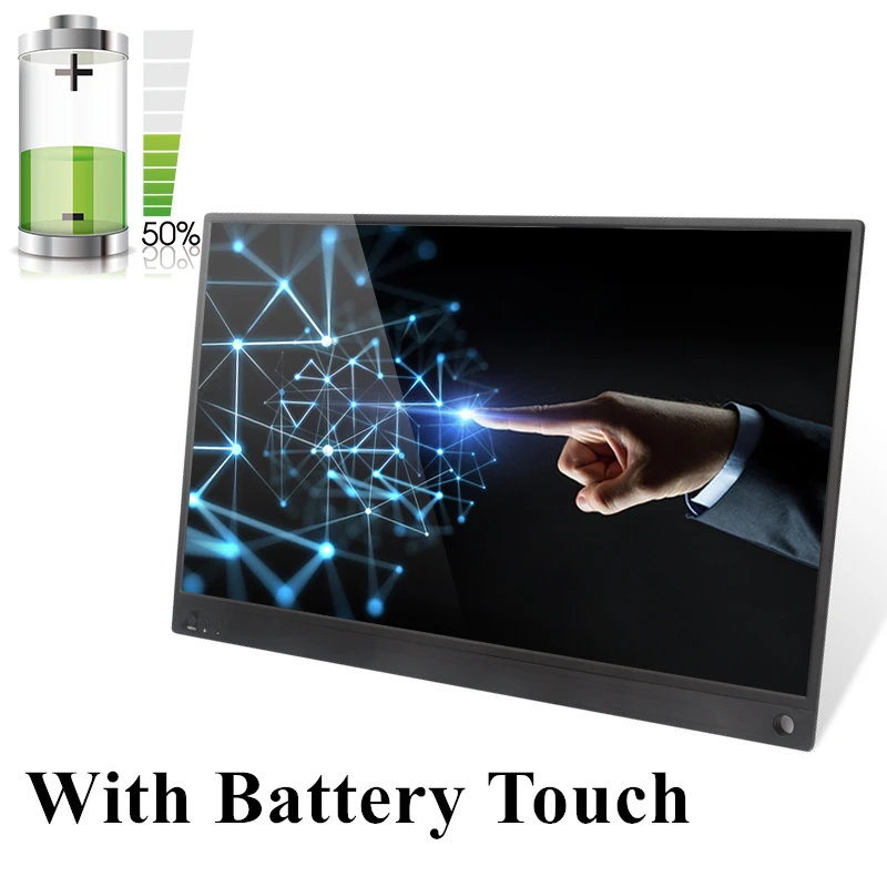 Портативный монитор 15 6 дюймов сенсорный экран ультратонкий 1080P ips HD usb type C дисплей