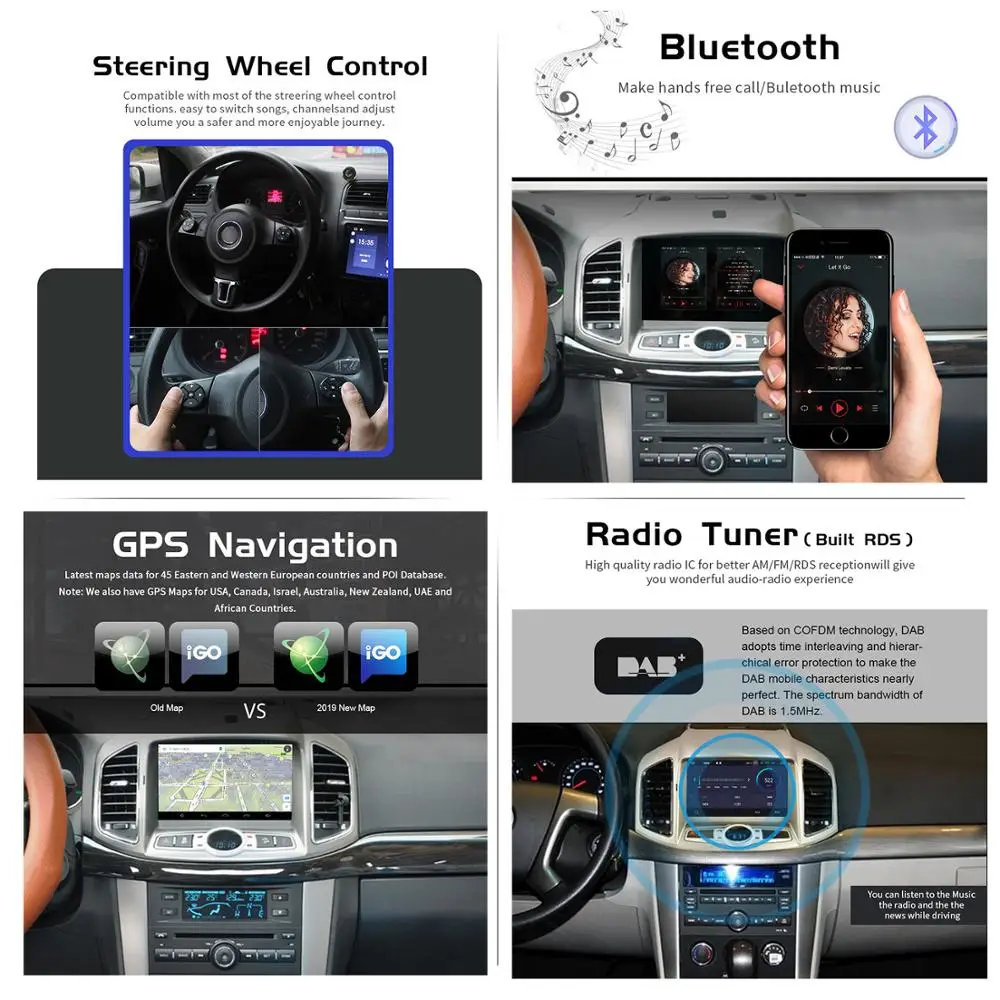 Автомобильный DVD плеер Aotsr Android 9 0 с GPS навигацией для CHEVROLET CAPTIVA 2007 2012