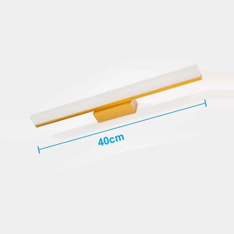 

40cm Gold Silver Black Led Mirror Light Wall Sconce Bathroom Light Nordic Modern Stair Bedroom Bathroom Make-up Mirror Lamp