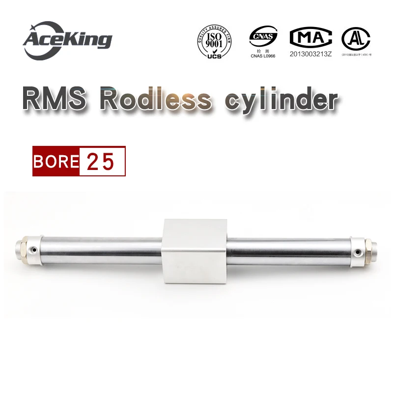 

RMS Yadeke RMS25-100/200/300/400/500/600/700/800/900/1000/1500/2000-S magnetic coupling rod less cylinder RMS25-100 RMS25-500