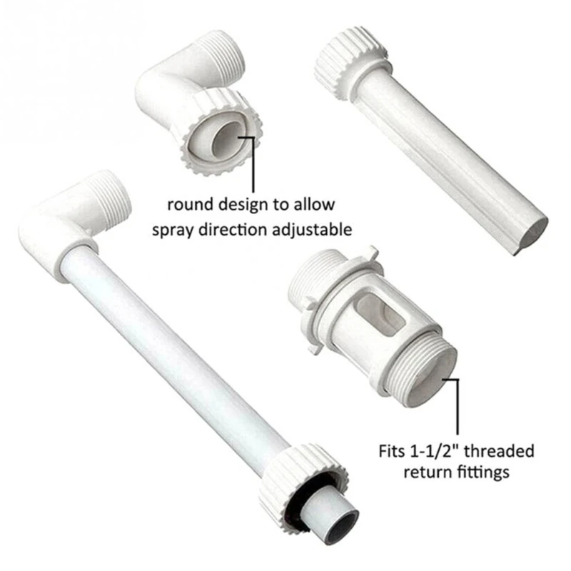 

Waterfall Pool Fountain Spray,Pool Spa Fountain with Adjustable Spray Height and Direction to 5m/14ft,Fits Most 1-1.5" In-Groun