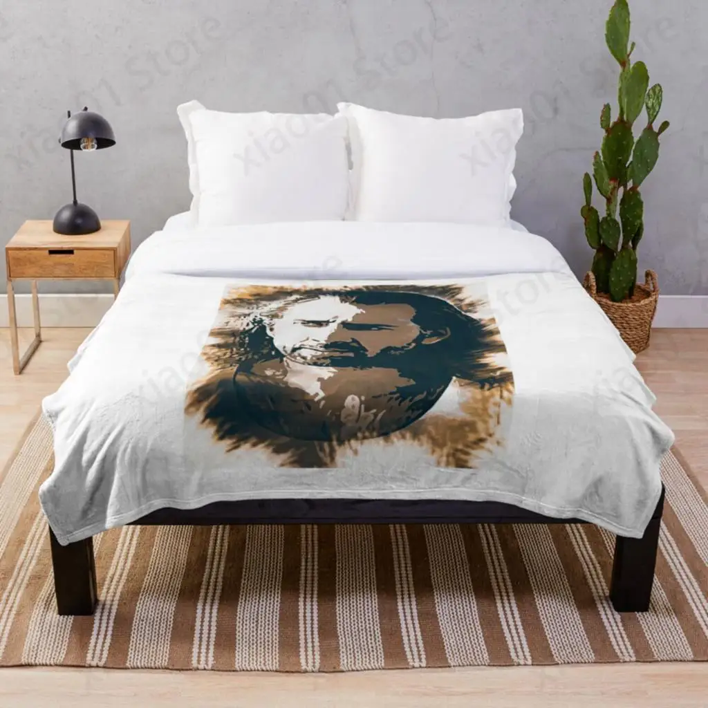 

Nic Cage - The Living Legend Throw Blanket Sherpa Bedspread Blanket Picnic wool soft Blankets