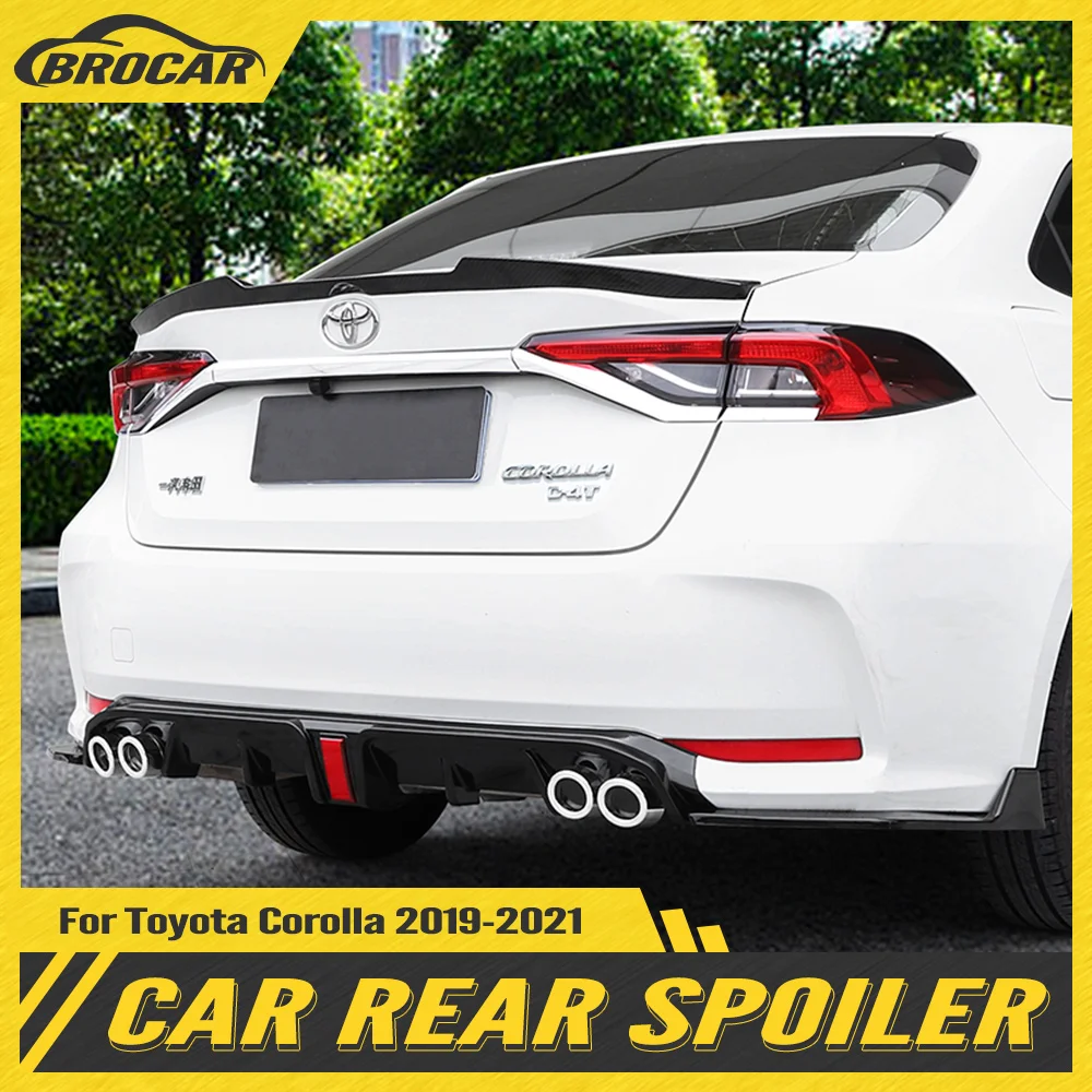 

Черный спойлер для Toyota Corolla, спойлер из АБС-материала для заднего крыла автомобиля, задний спойлер грунтового цвета для Toyota Corolla 2019 2020 2021