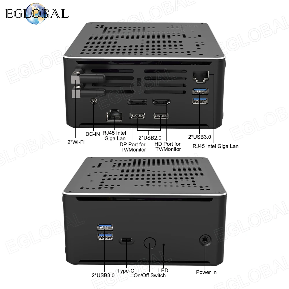 Мини-компьютер S210H хит продаж Intel Core i9 9880H i7 9850H 2 * lan DDR4 M.2 NVME Micro ПК Windows 10 Linux 4K HTPC |