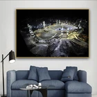 Настенные плакаты с изображением Аллаха, ислама, ИС, настенные художественные плакаты и печать на холсте Ночь Мекки, мусульманская картина для гостиной, домашний декор