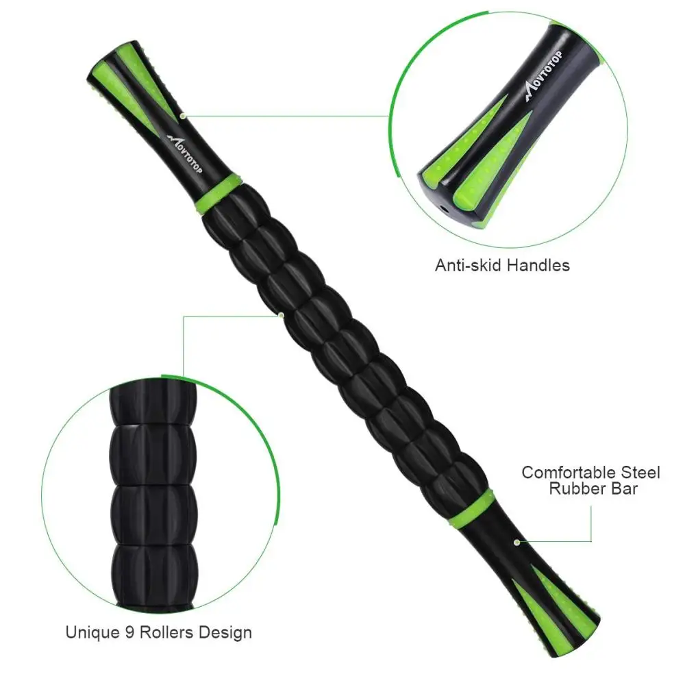 

Muscle Roller Stick Body Sticks Tools for Athletes Relief Muscle Soreness Cramping and Tightness (Black)