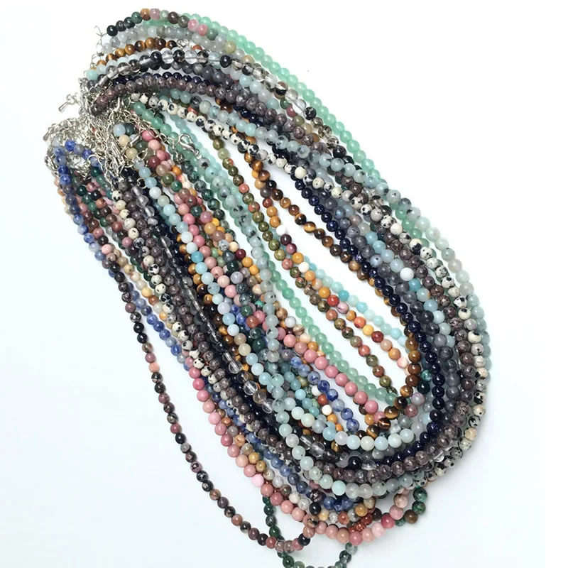 Ожерелье из натурального тигрового глаза содалита амазонита лабрадорита 4 мм