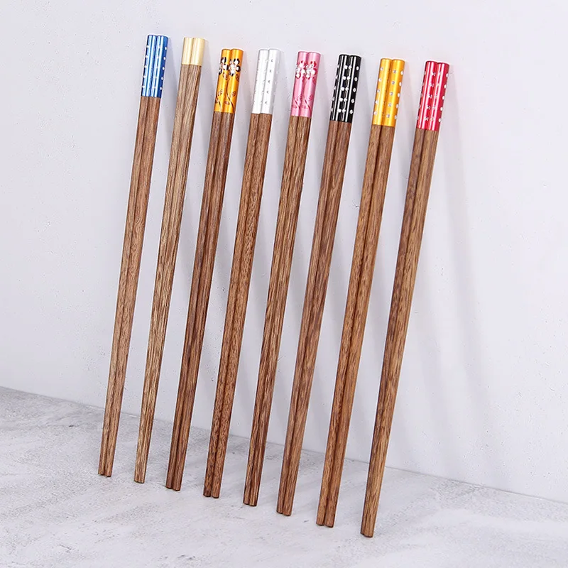 

High Quality Chinese Chopsticks Handmade Natural Wenge Wood Chopsticks Set SandalWood Tableware Sushi Chopsticks Cutlery Set