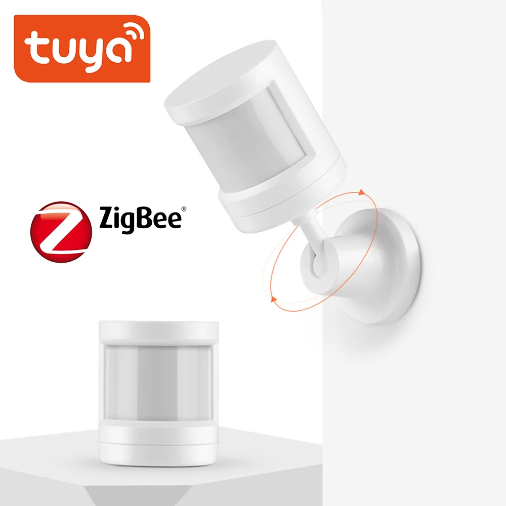 Беспроводной смарт датчик движения Tuya ZigBee детектор с питанием от аккумулятора