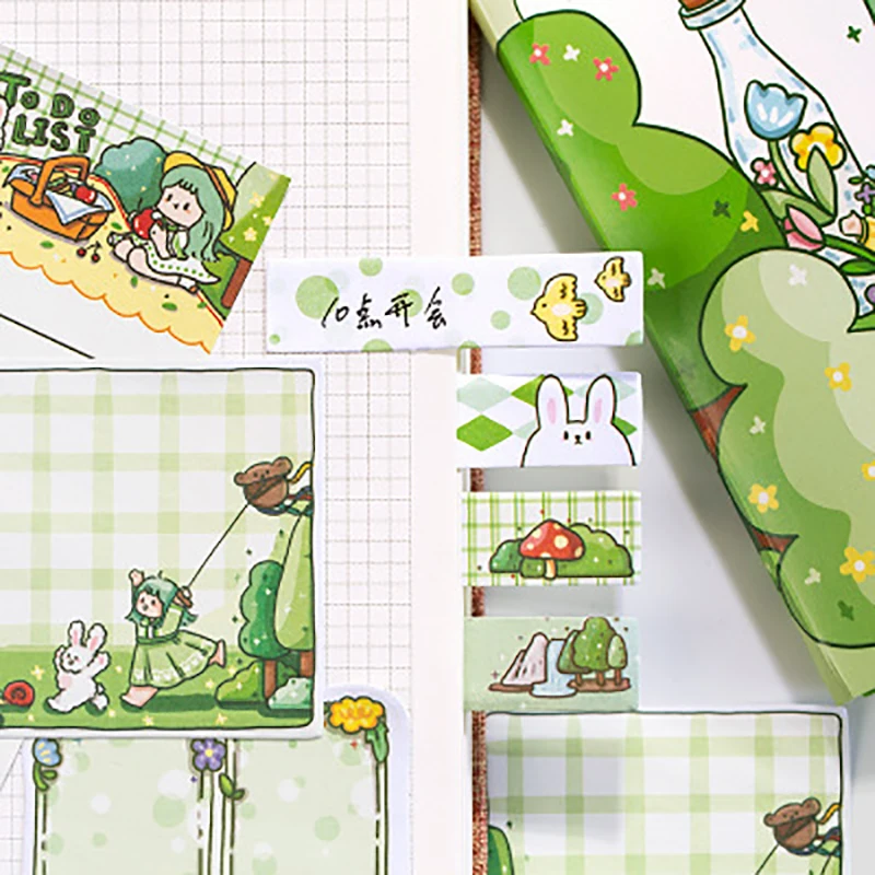 

Folding Memo Pad Agoâ€™s Little Huanxi Series Fresh and Cute Handbook Portable and Tearable Sticky Notes 4 Styles