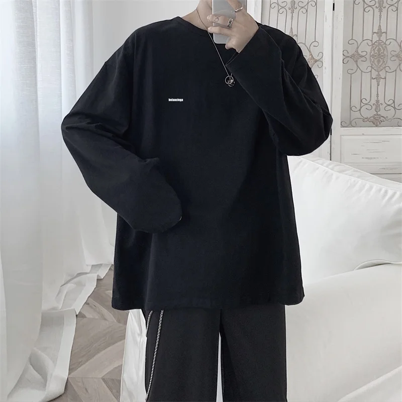 2019 Мужской пуловер с буквенным принтом толстовки длинным рукавом хлопковая